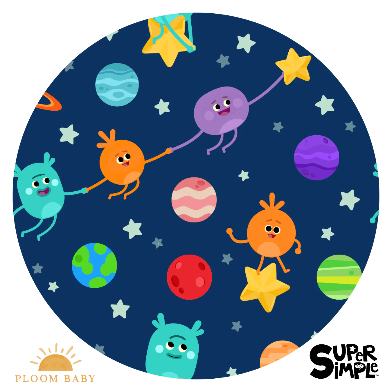 Couch Quilty - Super Simple™ Bumble Nums in Space - Luxe Bamboo - Image 5