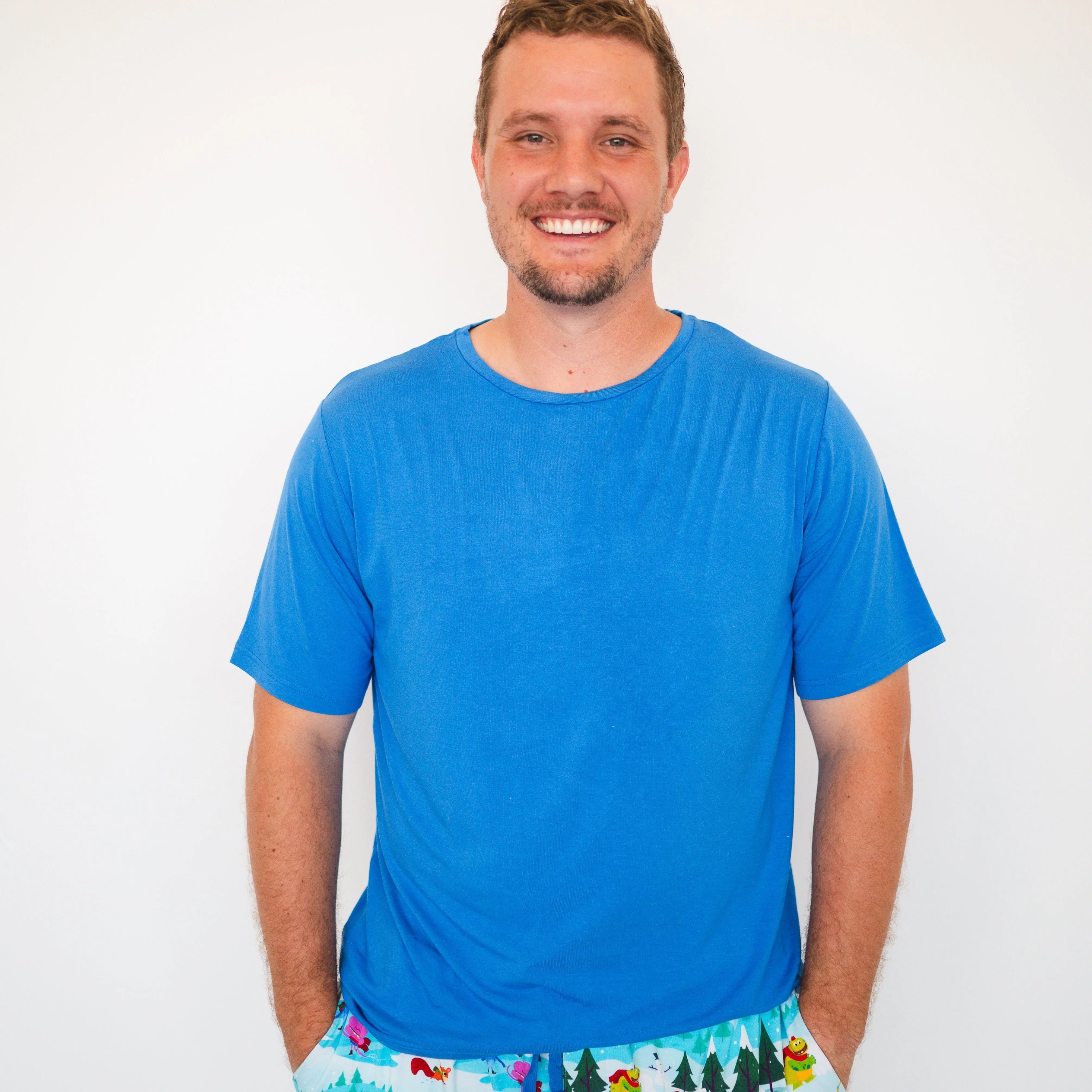 Unisex Adult T-shirt - Snowy Blue- Super Simple™ - Luxe Bamboo - Image 3