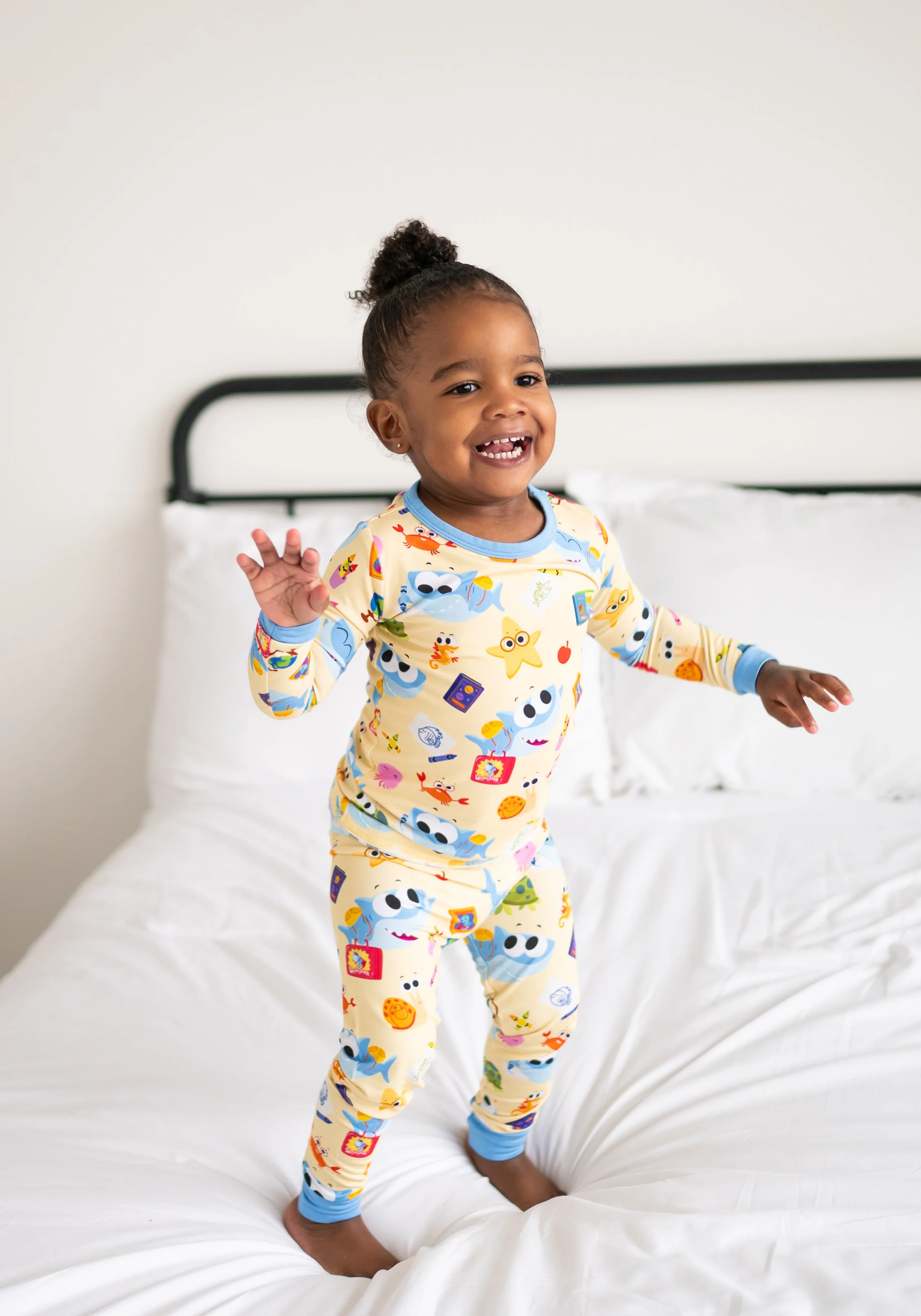 Classic Fit PJ Set - Super Simple™ Finny the Shark at School- Tencel Modal - Image 3