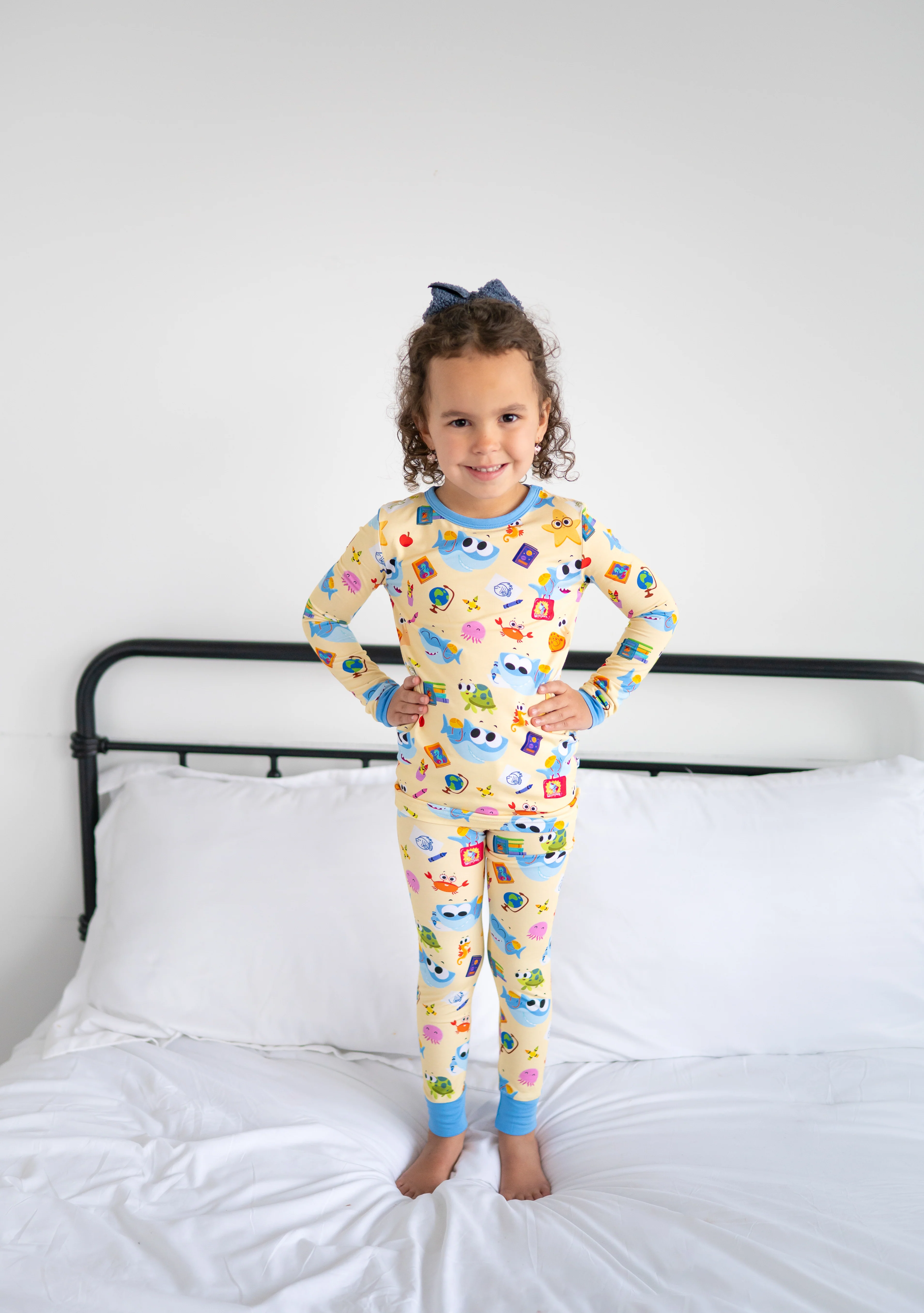 Classic Fit PJ Set - Super Simple™ Finny the Shark at School- Tencel Modal - Image 4