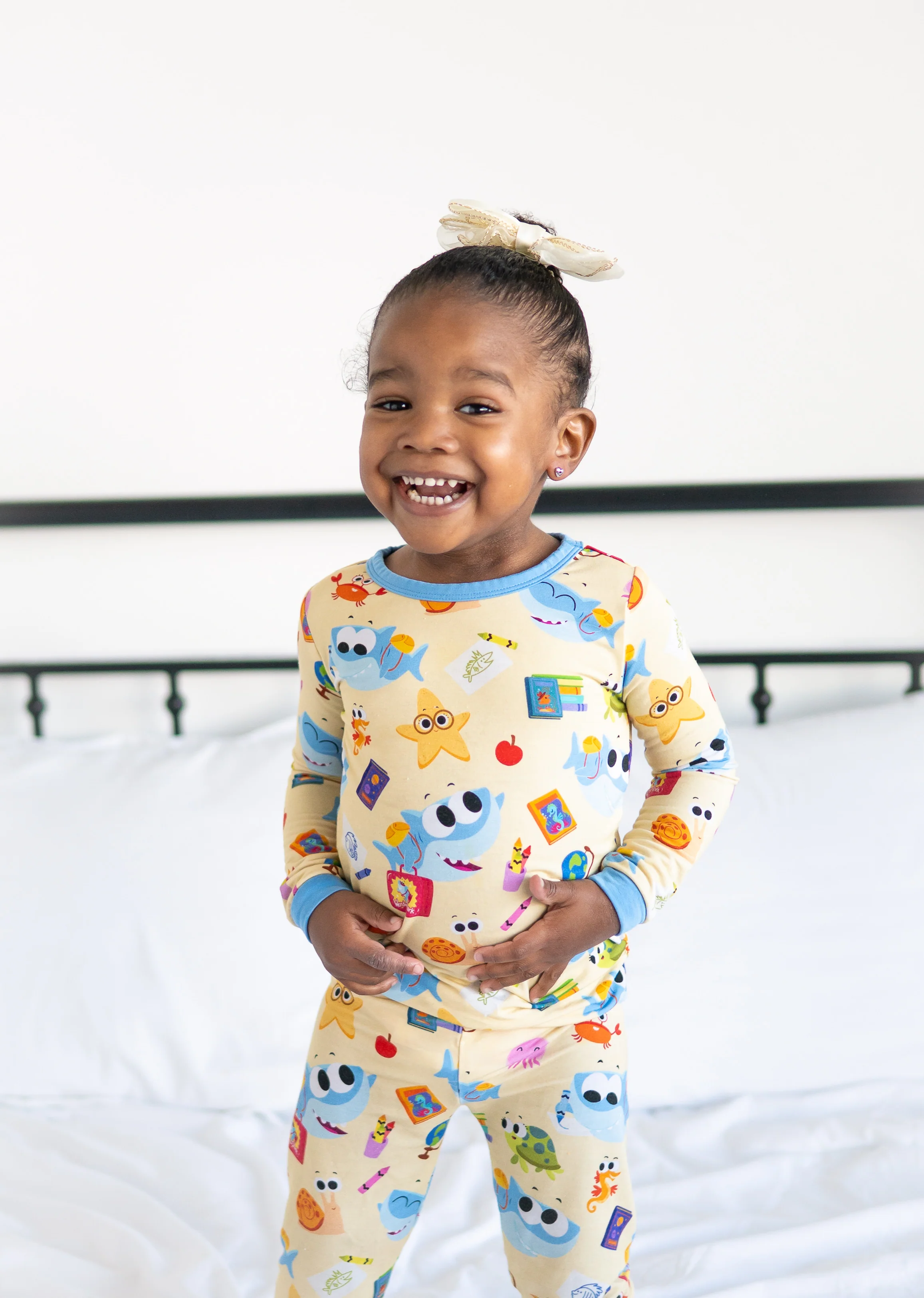 Classic Fit PJ Set - Super Simple™ Finny the Shark at School- Tencel Modal - Image 5