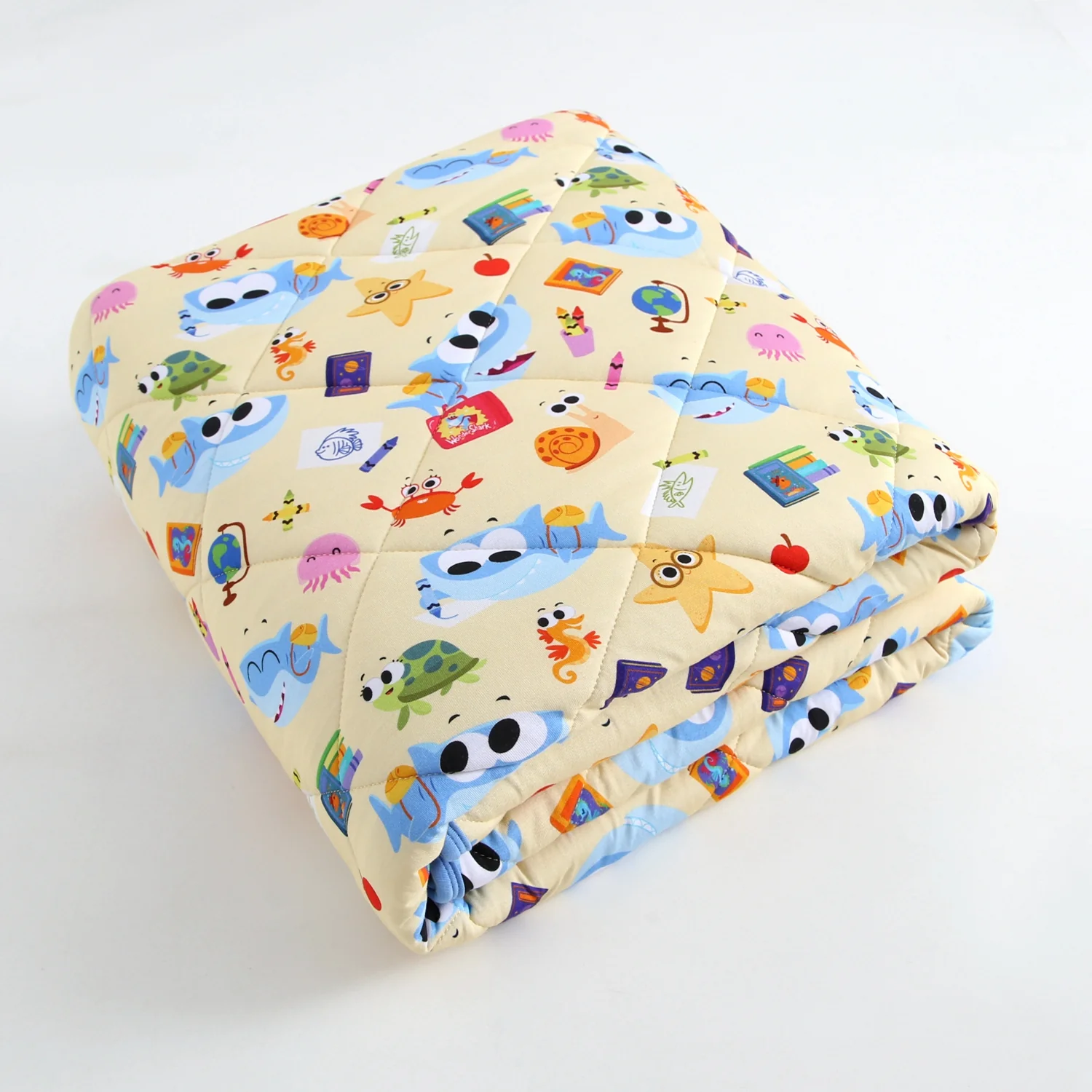 Couch Quilty - Super Simple™ Finny the Shark at School - Tencel Modal - Image 4