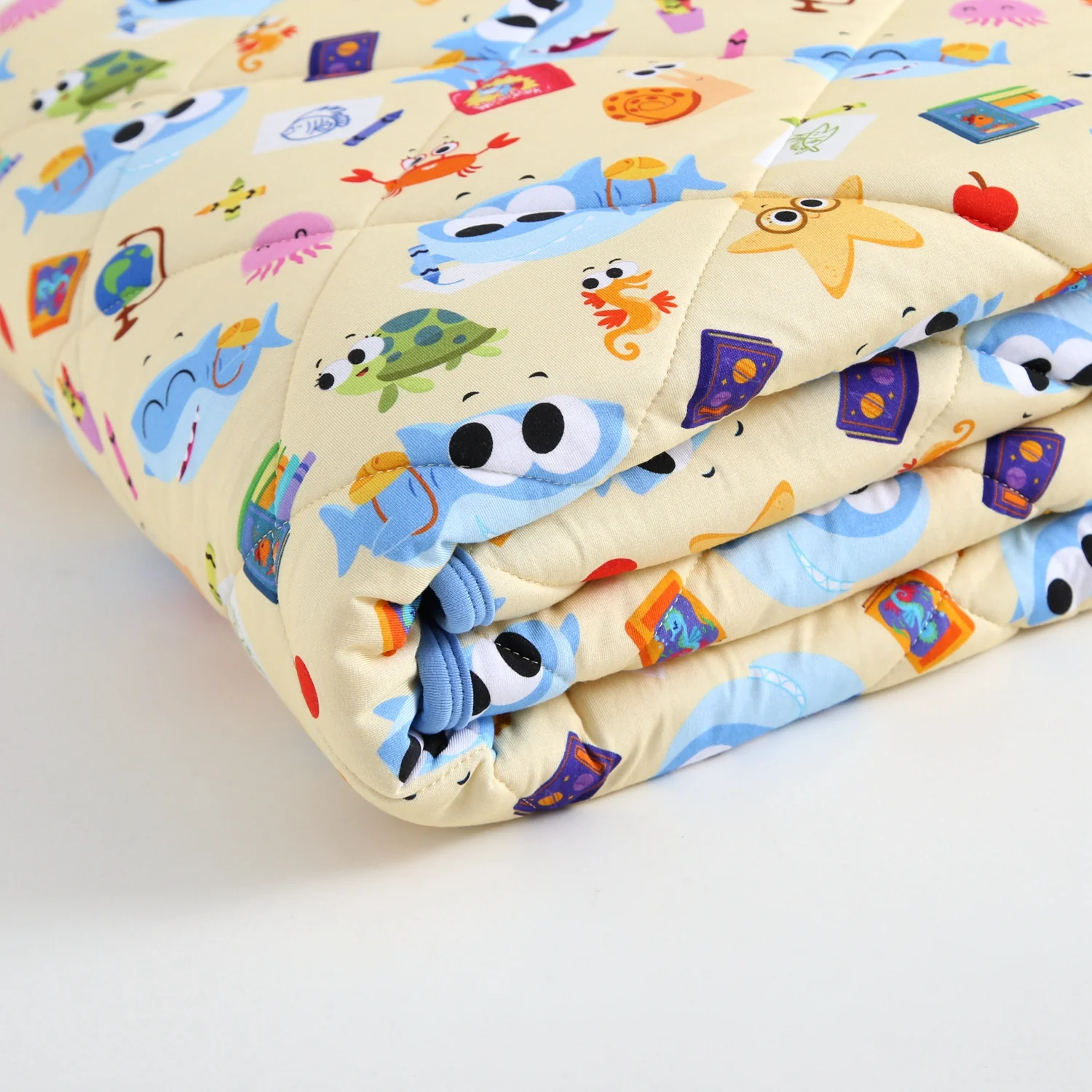 Couch Quilty - Super Simple™ Finny the Shark at School - Tencel Modal - Image 5