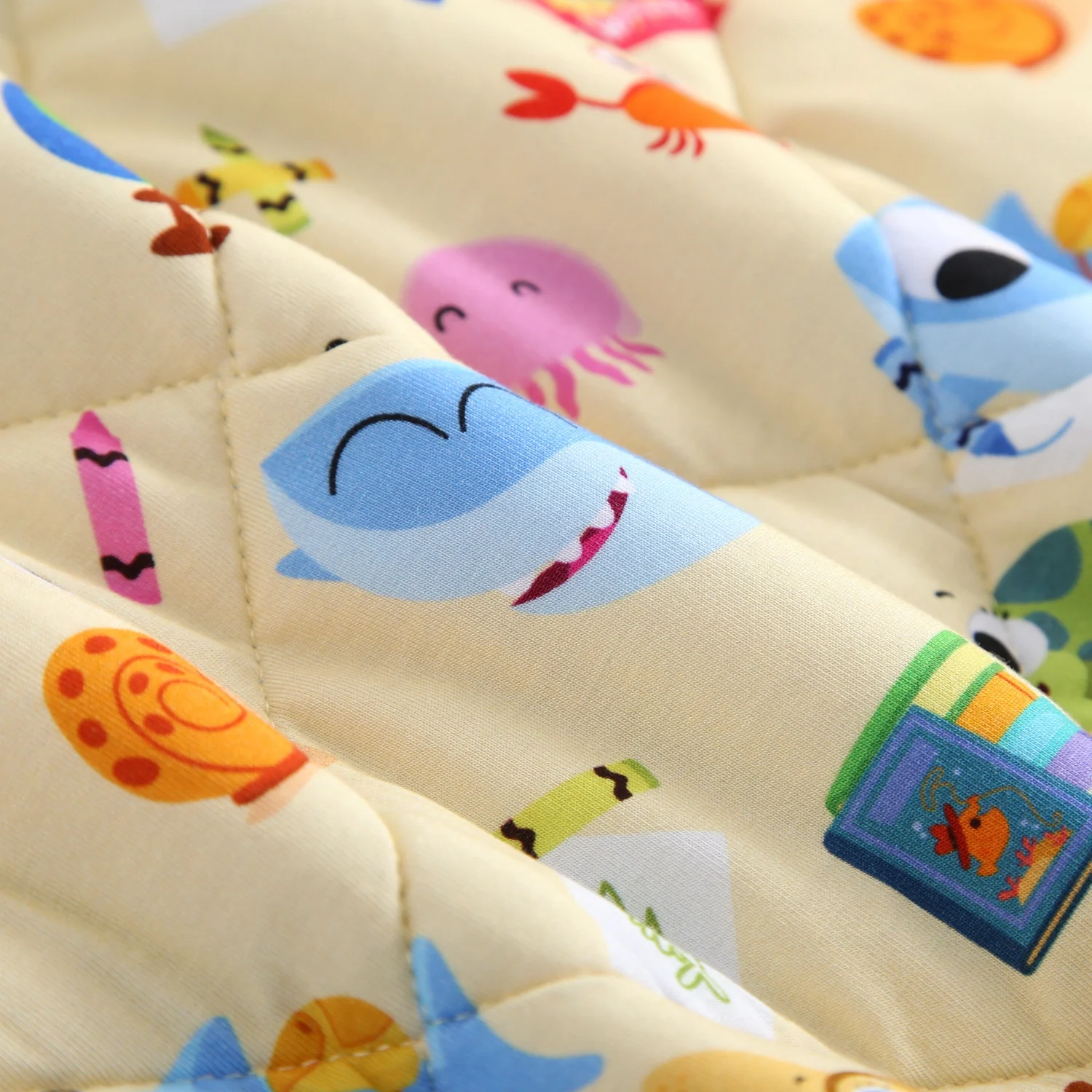 Couch Quilty - Super Simple™ Finny the Shark at School - Tencel Modal - Image 8