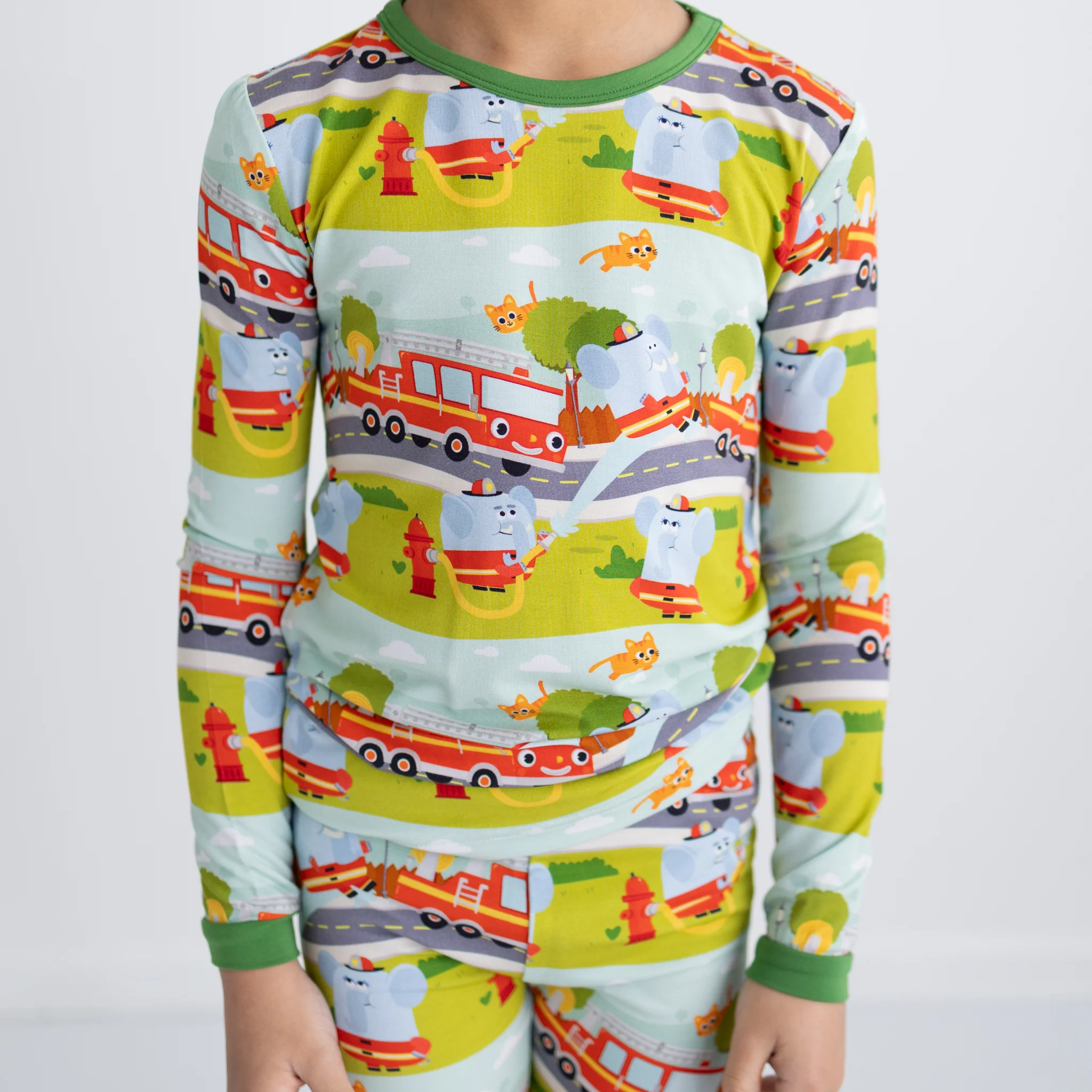 Classic & Grow With Me PJ Sets - Super Simple™  Here Comes the Firetruck - Tencel™ Modal