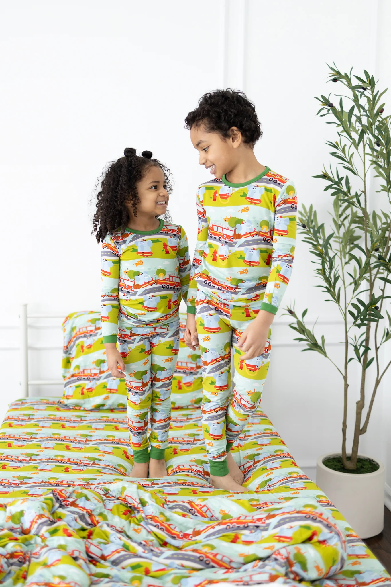 Classic & Grow With Me PJ Sets - Super Simple™  Here Comes the Firetruck - Tencel™ Modal - Image 10
