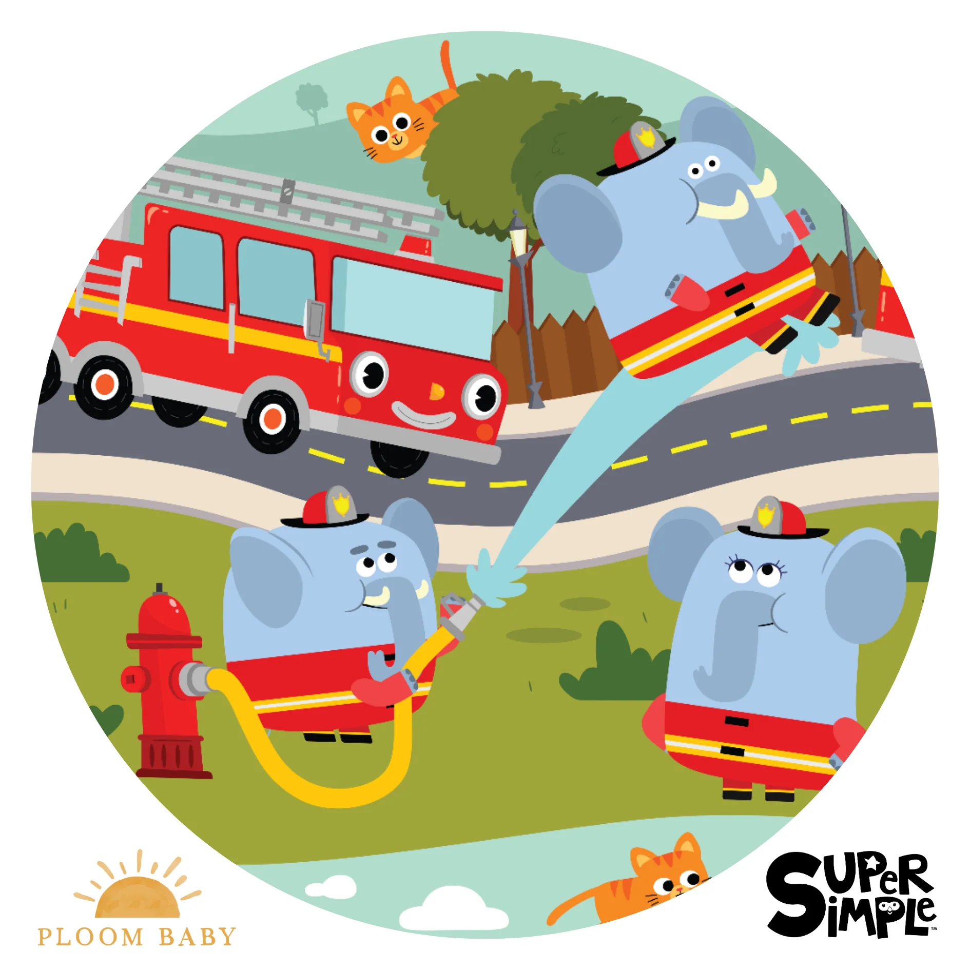 Classic & Grow With Me PJ Sets - Super Simple™  Here Comes the Firetruck - Tencel™ Modal - Image 11