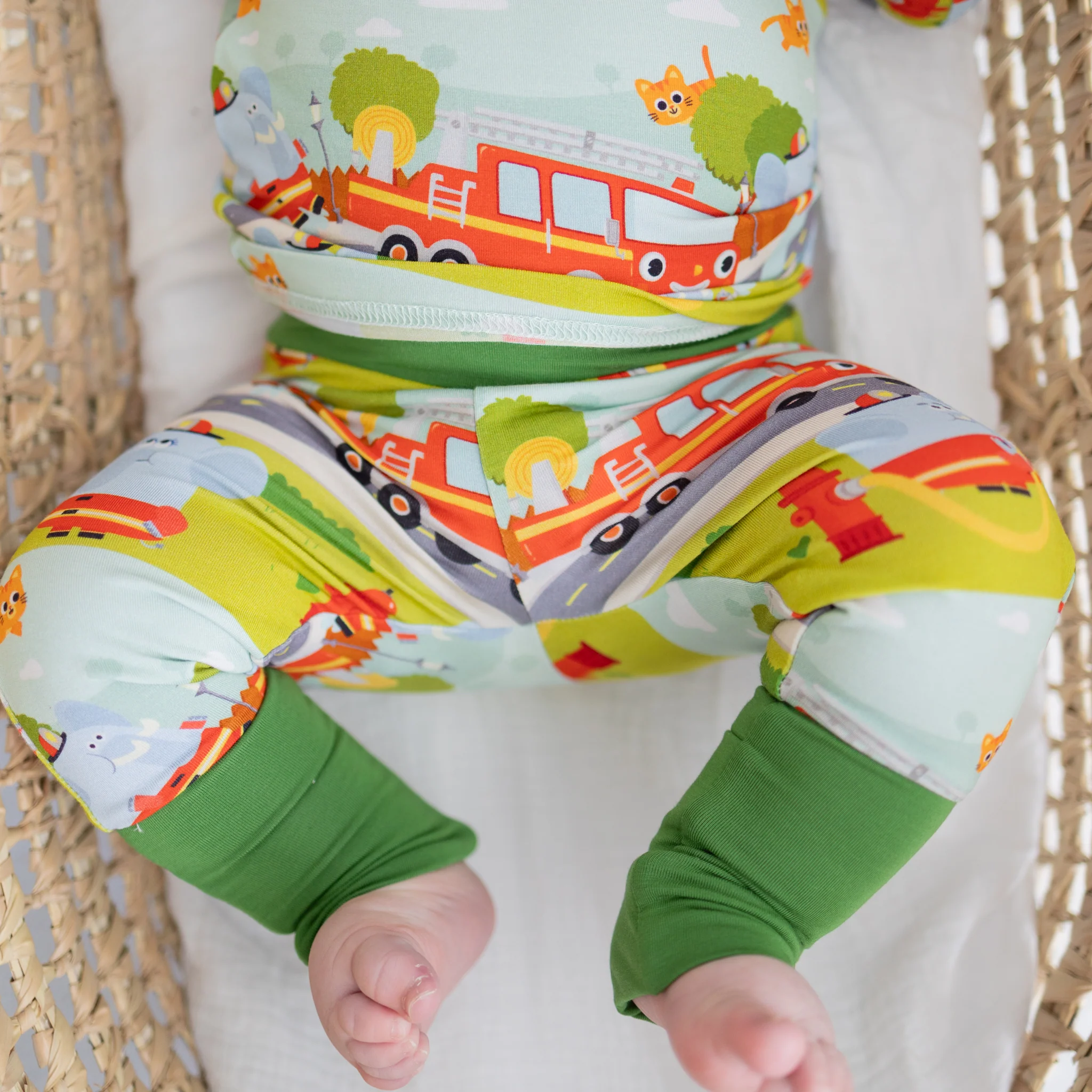 Classic & Grow With Me PJ Sets - Super Simple™  Here Comes the Firetruck - Tencel™ Modal - Image 12