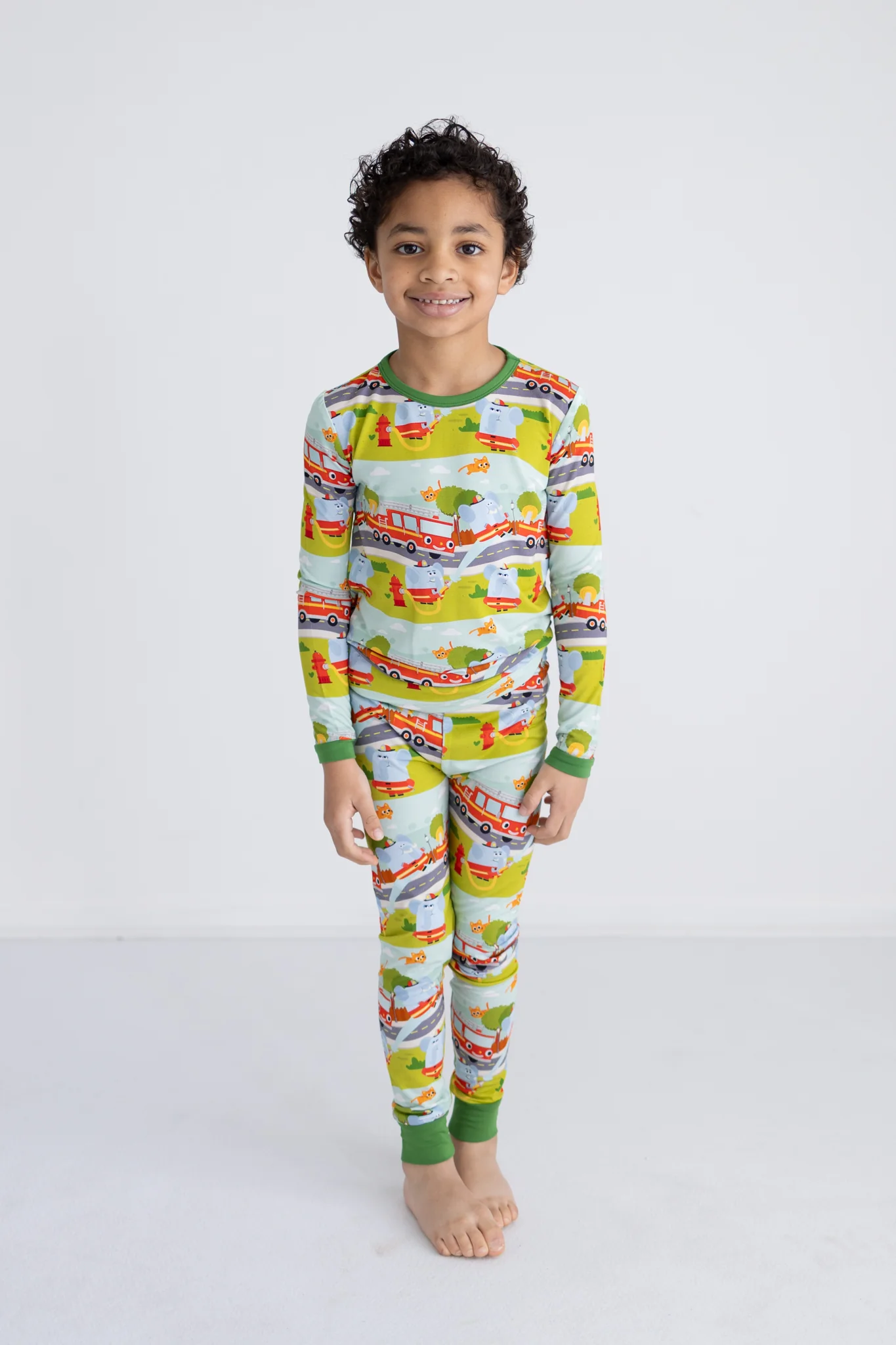 Classic & Grow With Me PJ Sets - Super Simple™  Here Comes the Firetruck - Tencel™ Modal - Image 5
