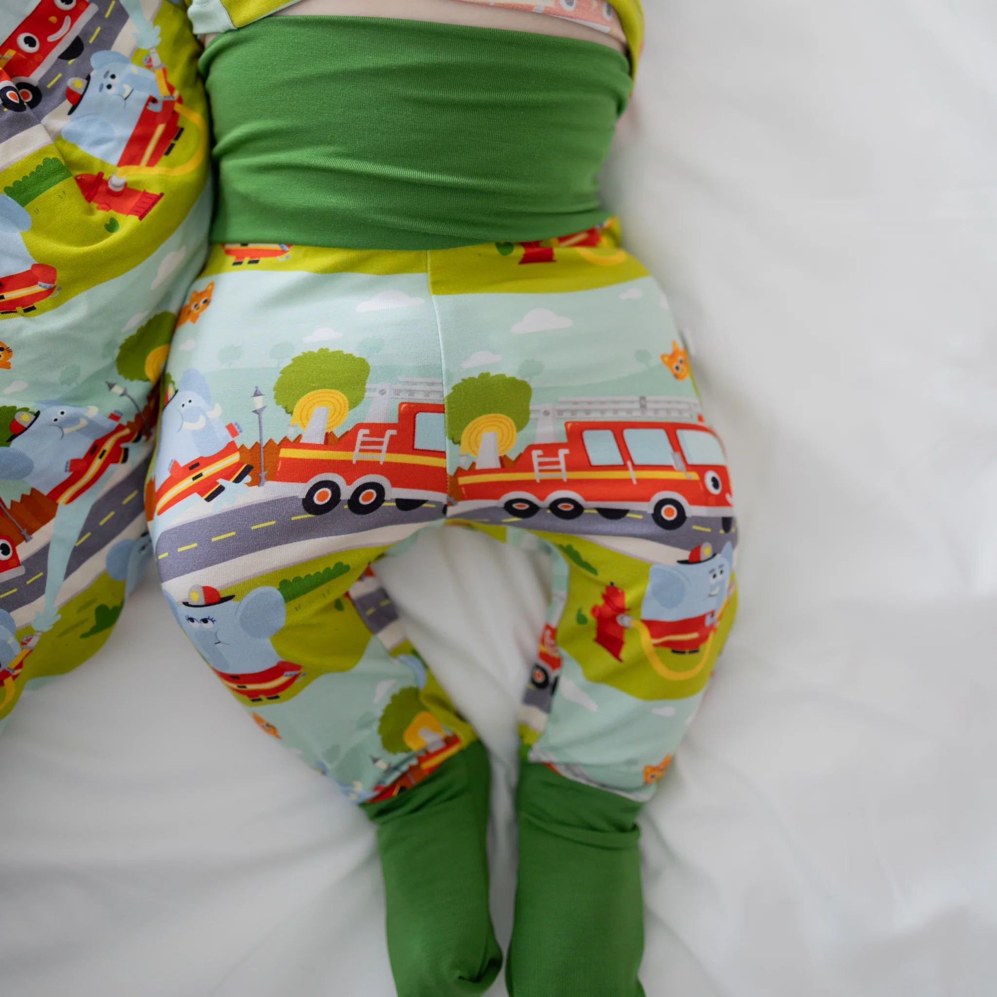 Classic & Grow With Me PJ Sets - Super Simple™  Here Comes the Firetruck - Tencel™ Modal - Image 6