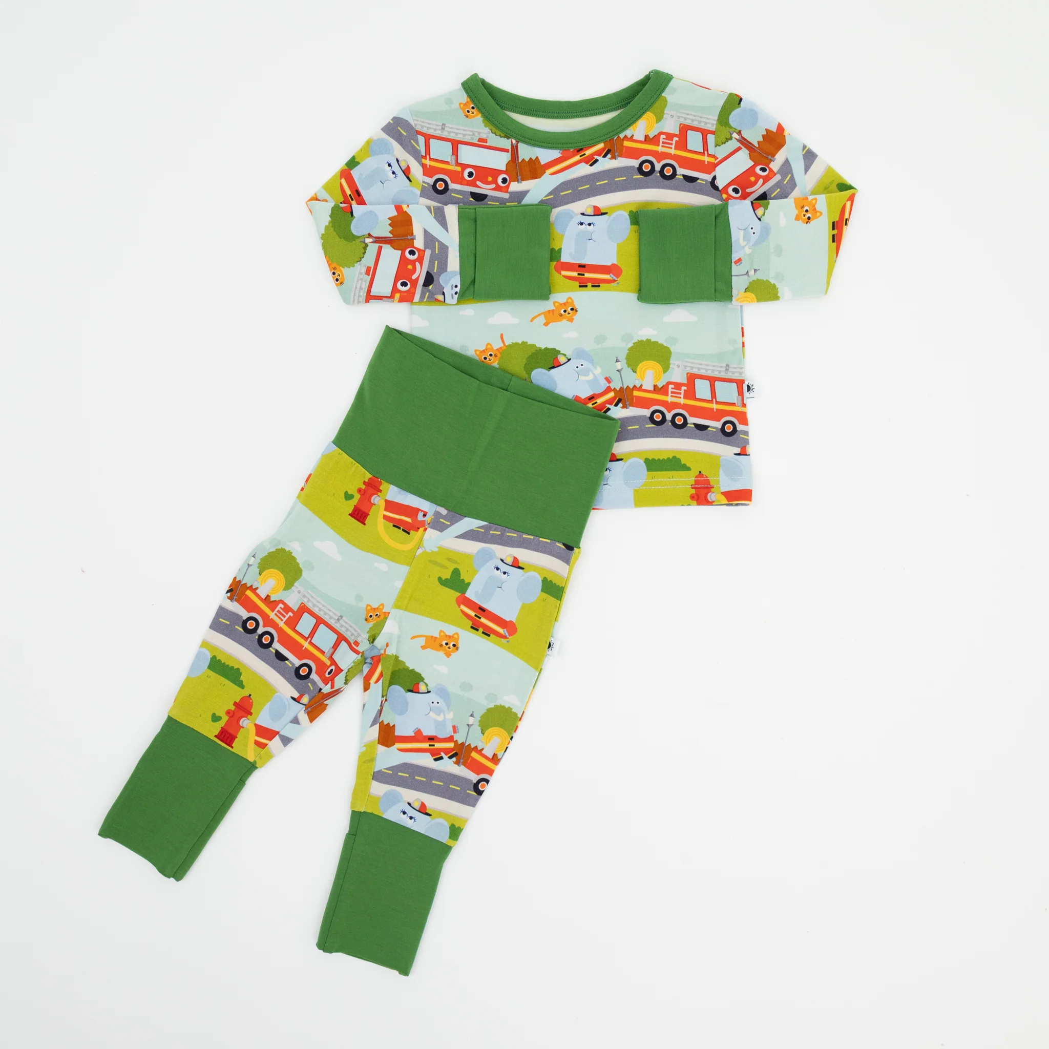 Classic & Grow With Me PJ Sets - Super Simple™  Here Comes the Firetruck - Tencel™ Modal - Image 7