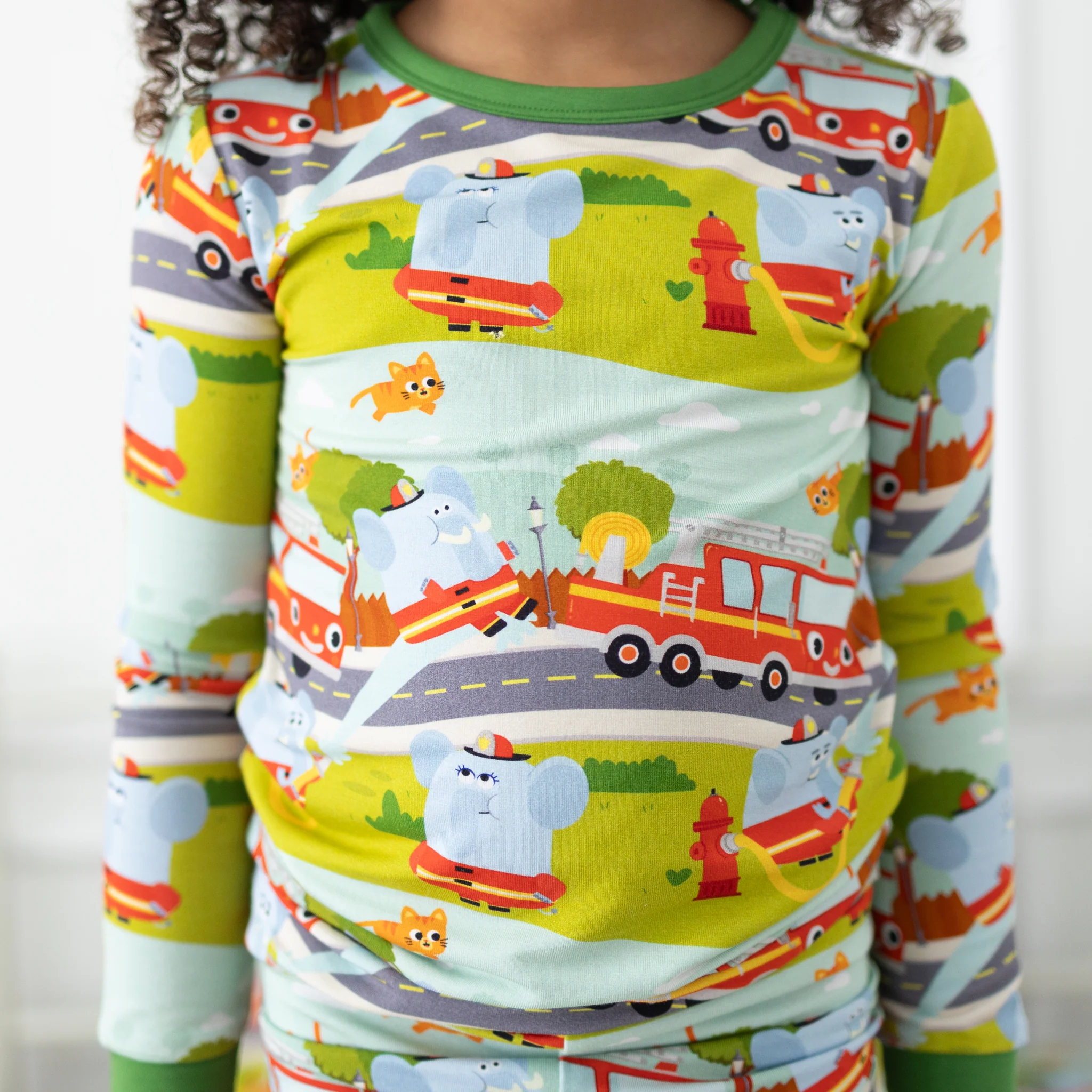 Classic & Grow With Me PJ Sets - Super Simple™  Here Comes the Firetruck - Tencel™ Modal - Image 9