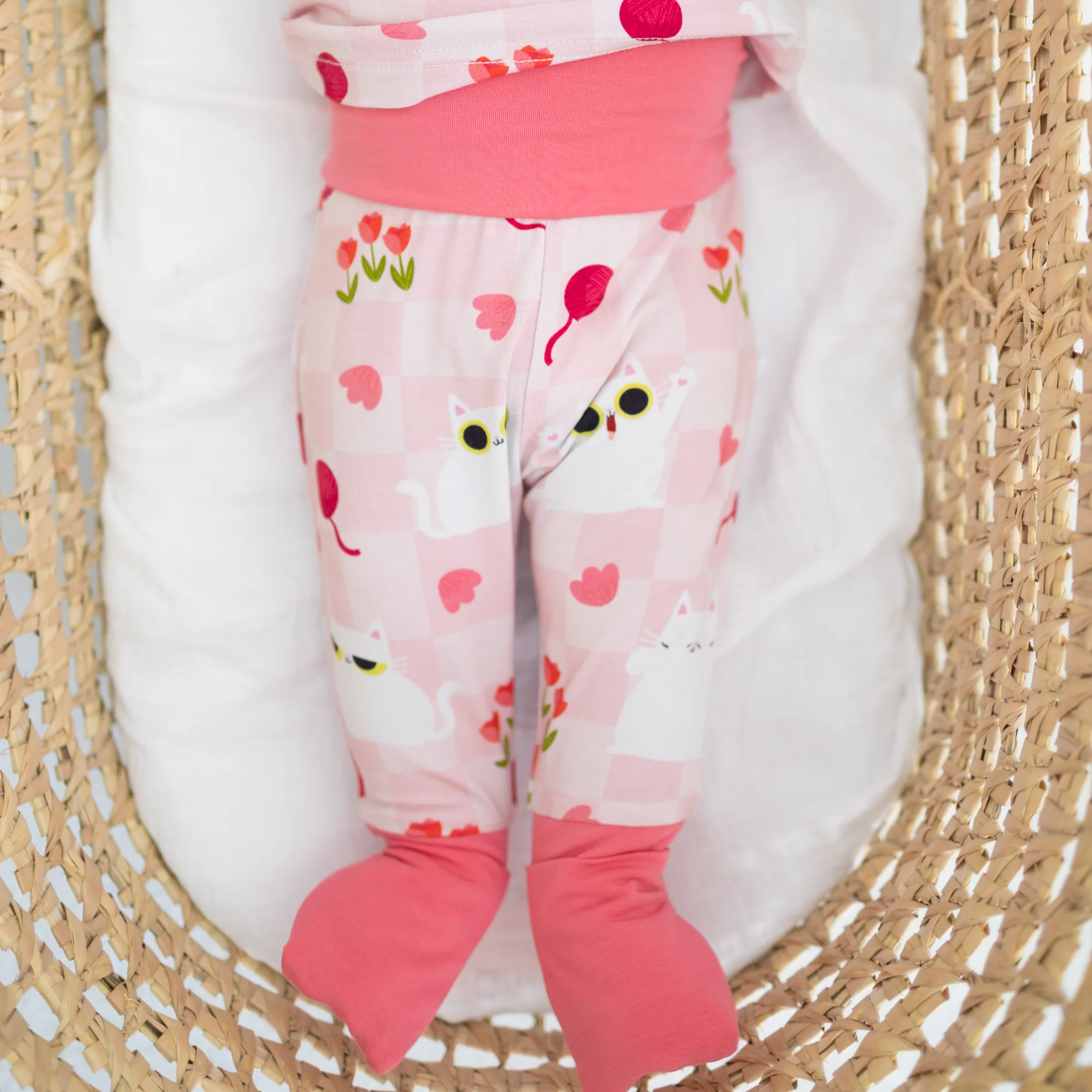 Classic & Grow with me PJ Set - Super Simple™ Peek-a-Boo Cat - Tencel™ Modal - Image 10