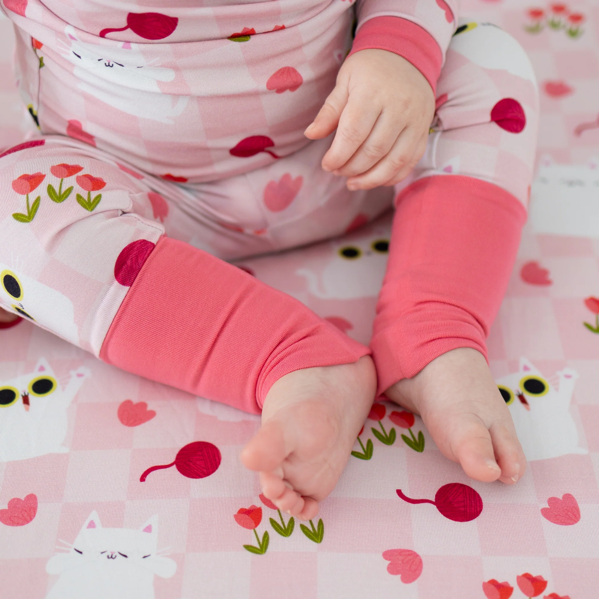 Classic & Grow with me PJ Set - Super Simple™ Peek-a-Boo Cat - Tencel™ Modal - Image 14
