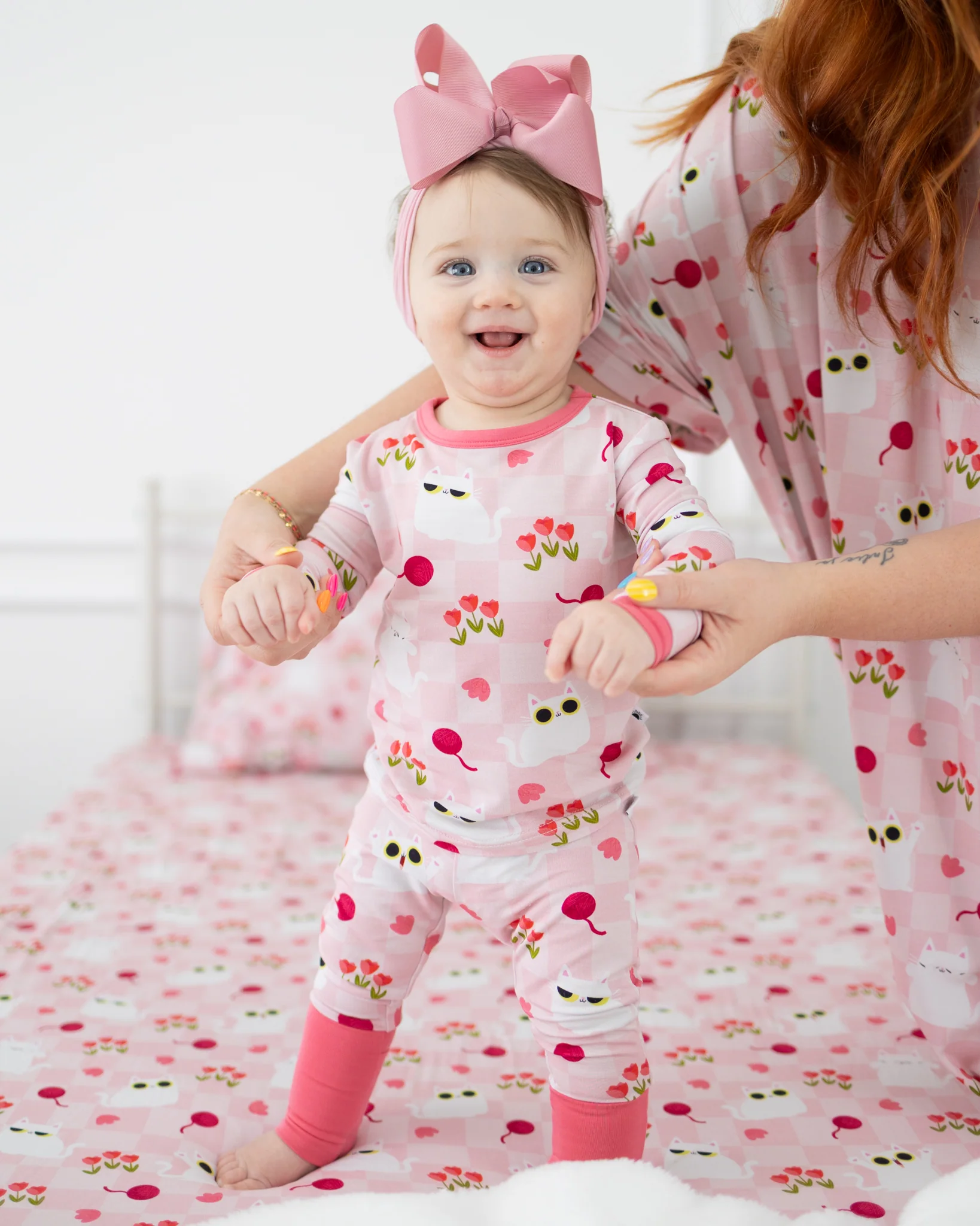 Classic & Grow with me PJ Set - Super Simple™ Peek-a-Boo Cat - Tencel™ Modal - Image 3