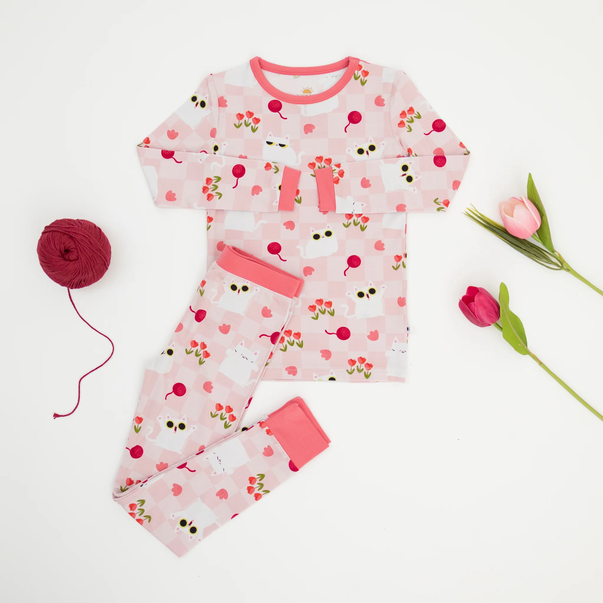 Classic & Grow with me PJ Set - Super Simple™ Peek-a-Boo Cat - Tencel™ Modal - Image 5