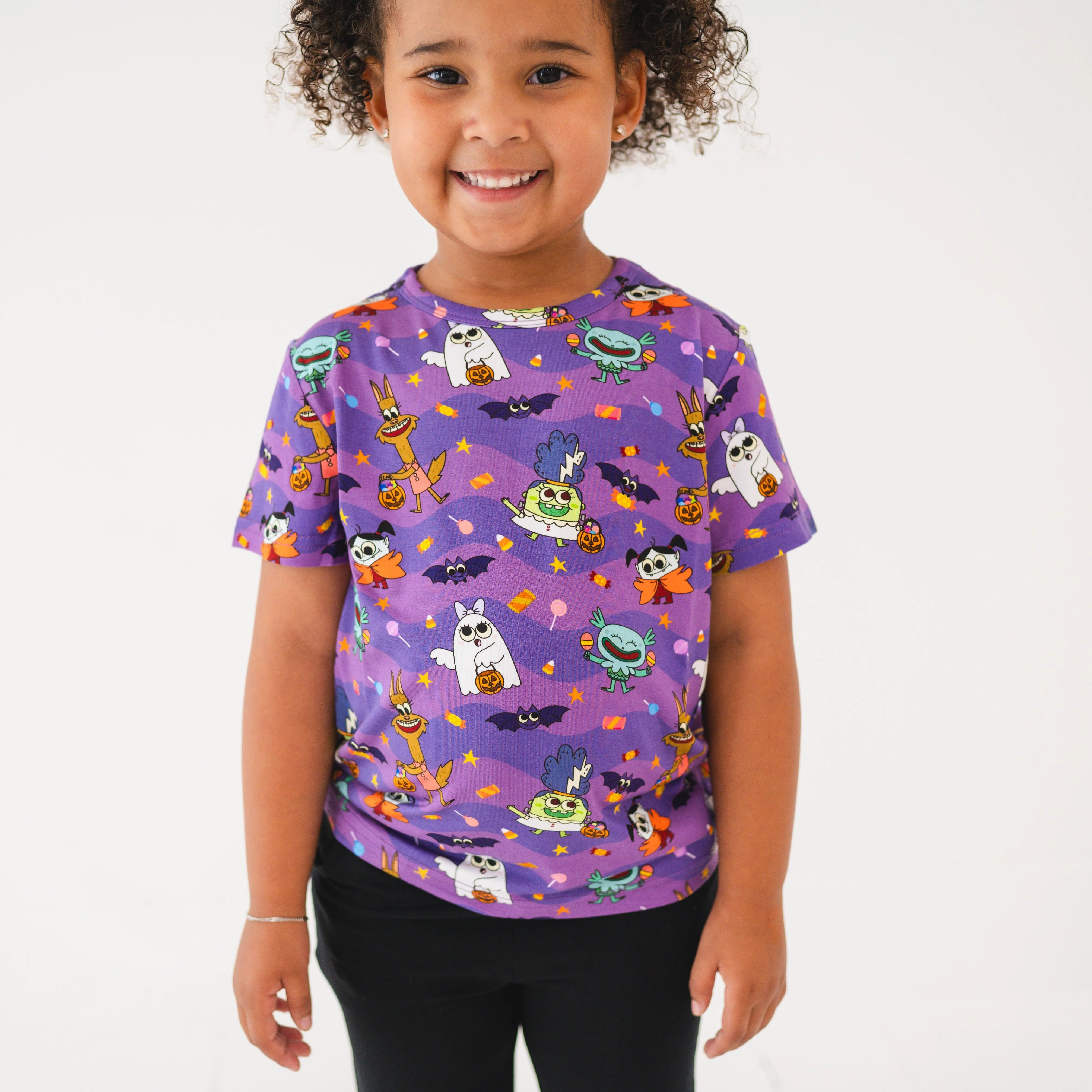 PREORDER - SHIPS SEPTEMBER- T-shirt & Jogger Set - Super Simple™ Monster Party - Tencel Modal - Image 3