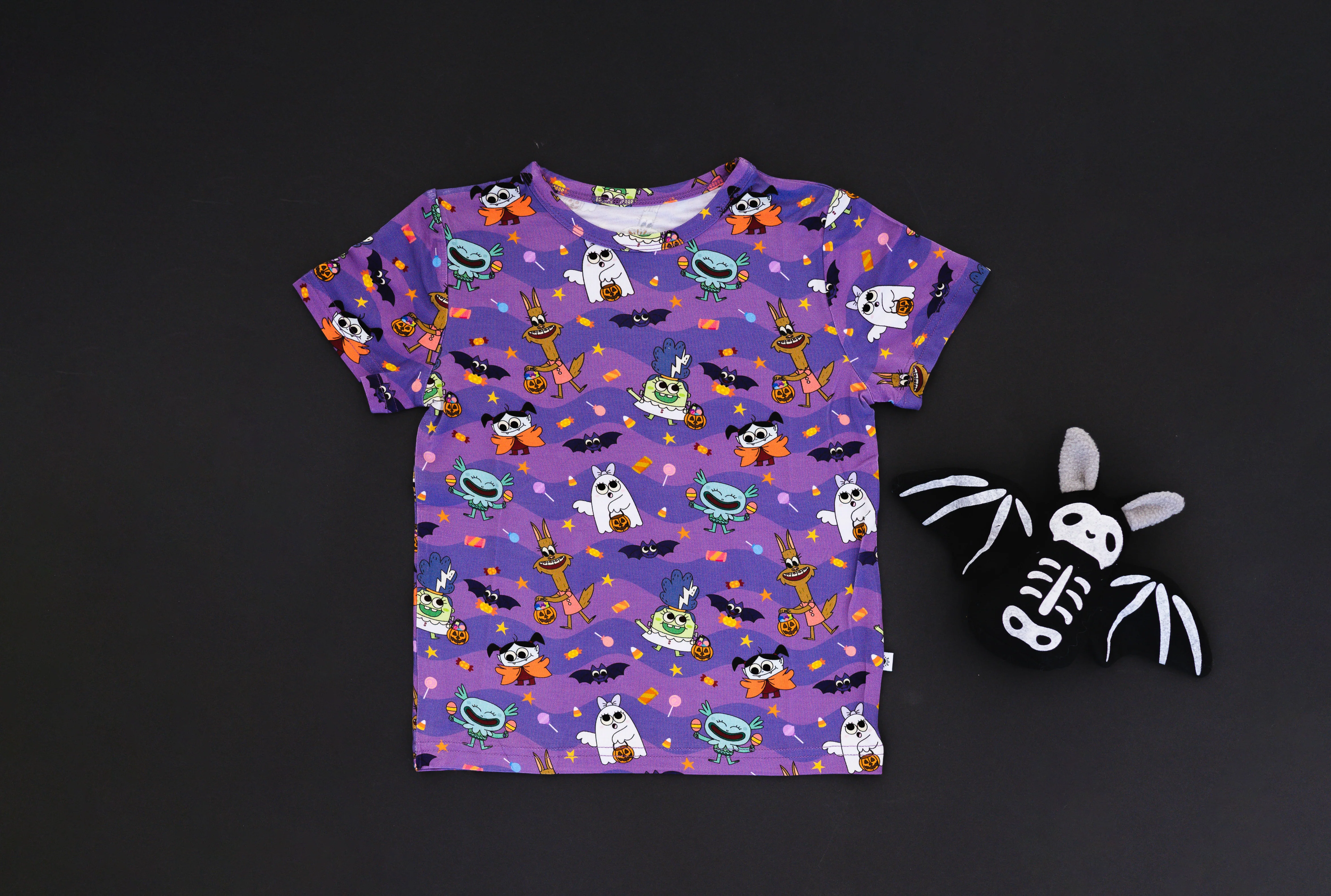 PREORDER - SHIPS SEPTEMBER- T-shirt & Jogger Set - Super Simple™ Monster Party - Tencel Modal - Image 5