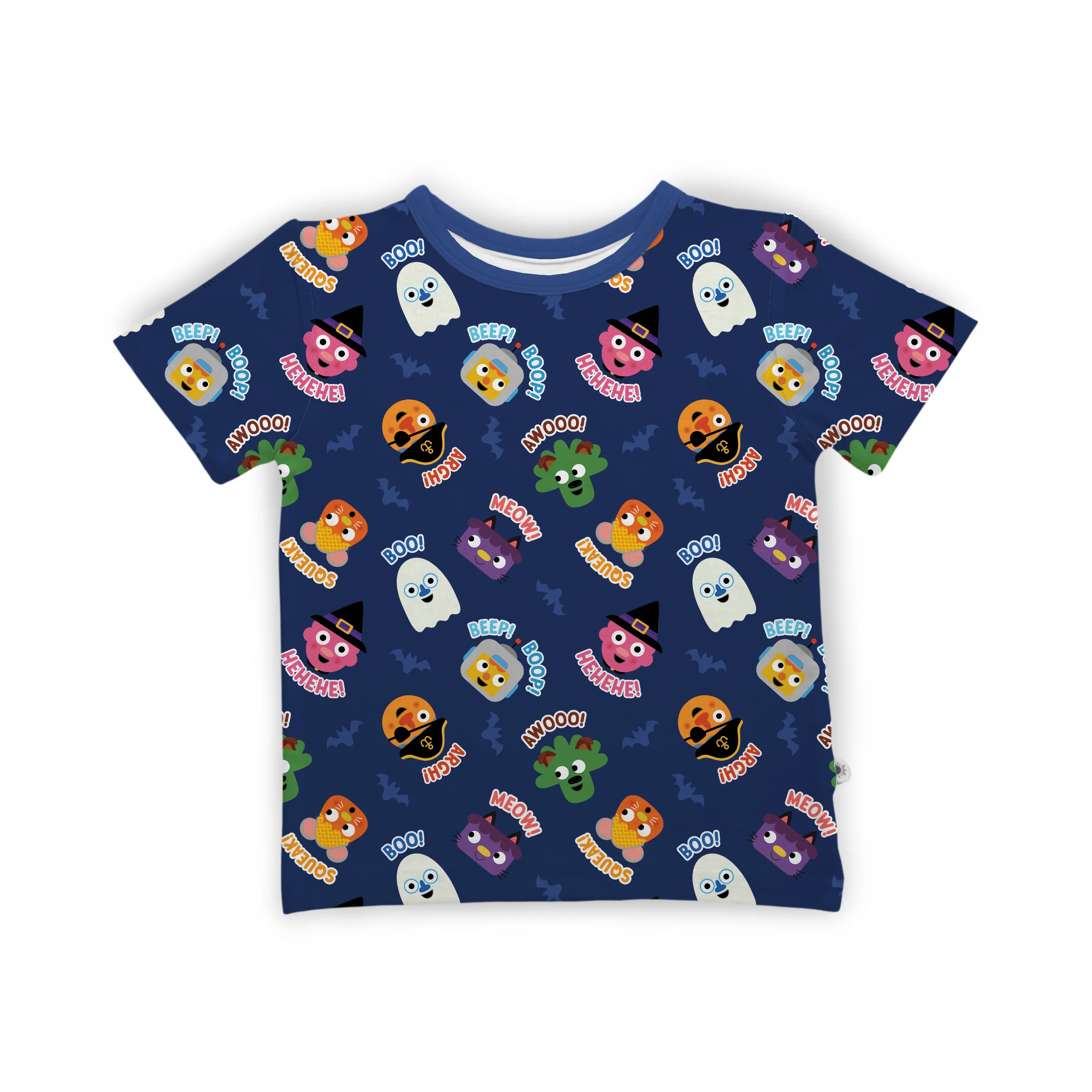 PREORDER - SHIPS SEPTEMBER - T-shirt + Jogger Set - Super Simple™ Knock Knock Trick or Treat - Tencel Modal - Image 3