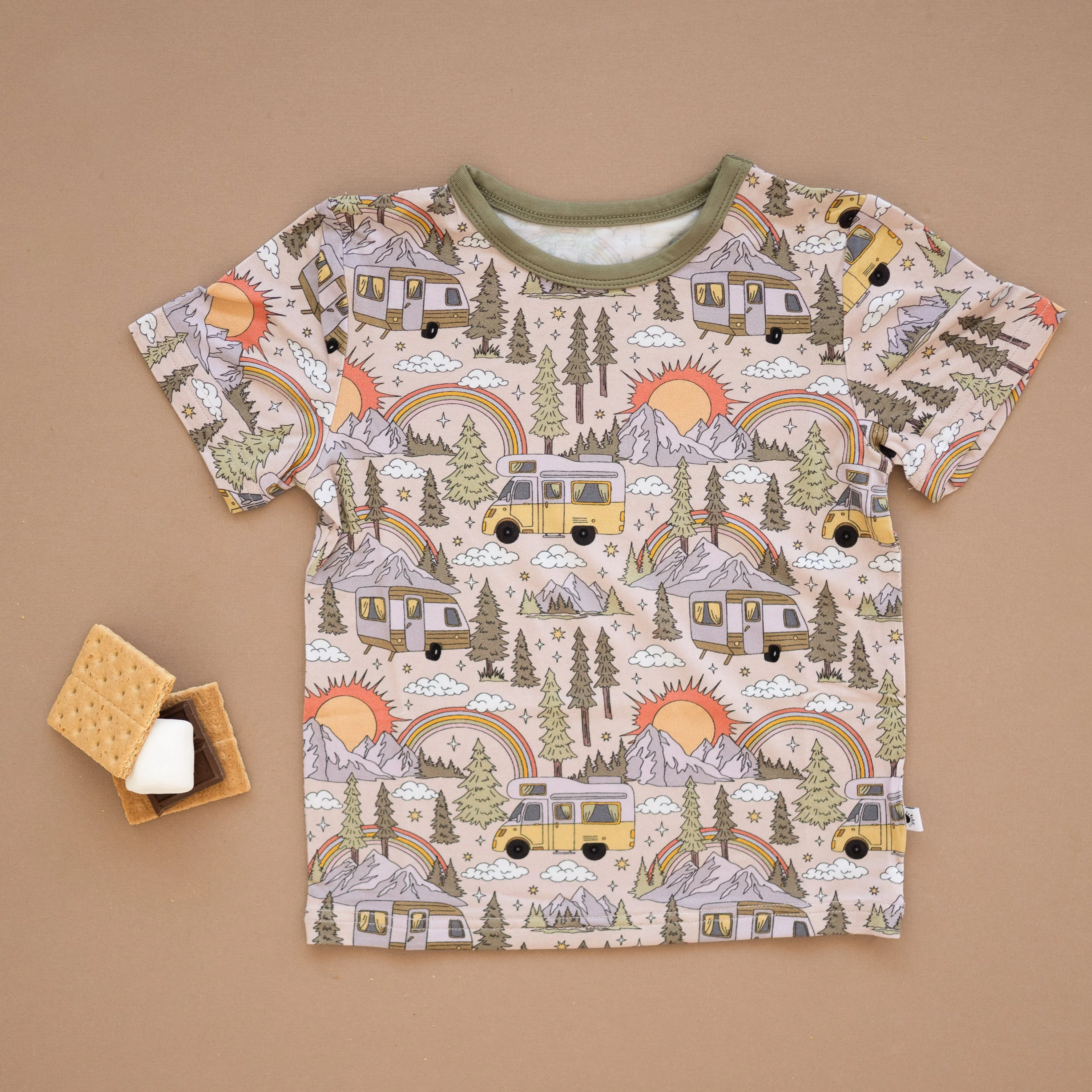 T-shirt - Vintage Camper - Luxe Bamboo - Image 3