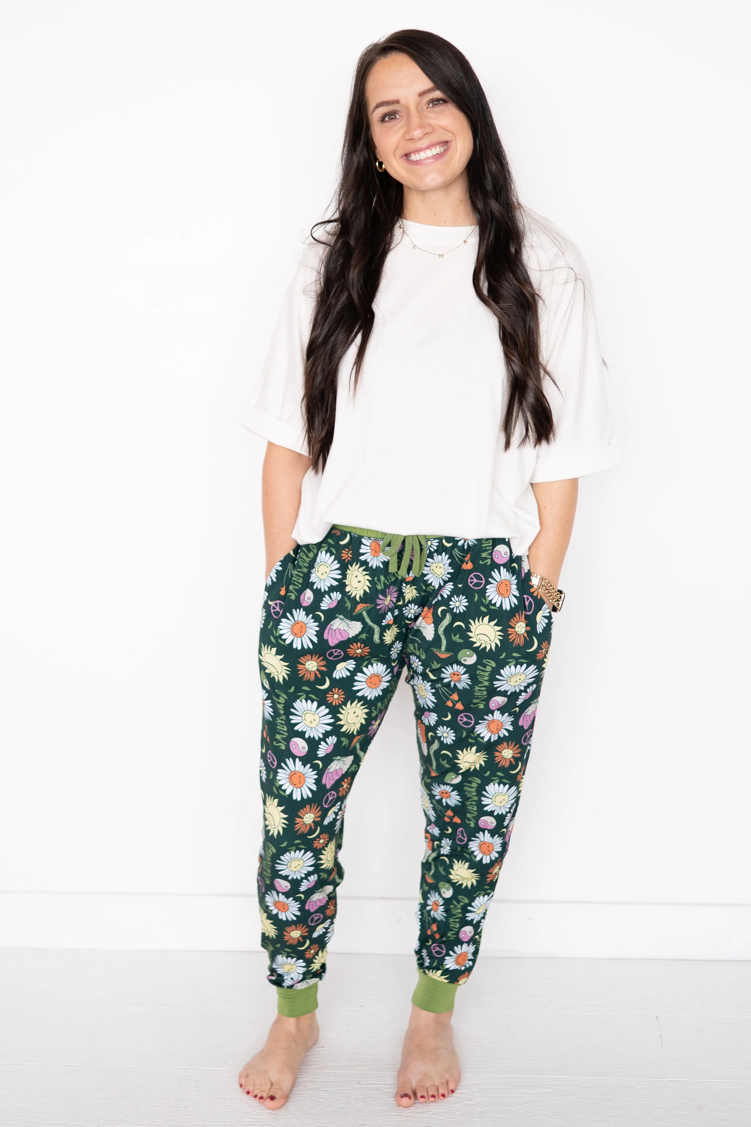 Womens Fit Jogger - SmileyWorld® Groovy - Luxe Bamboo - Image 7