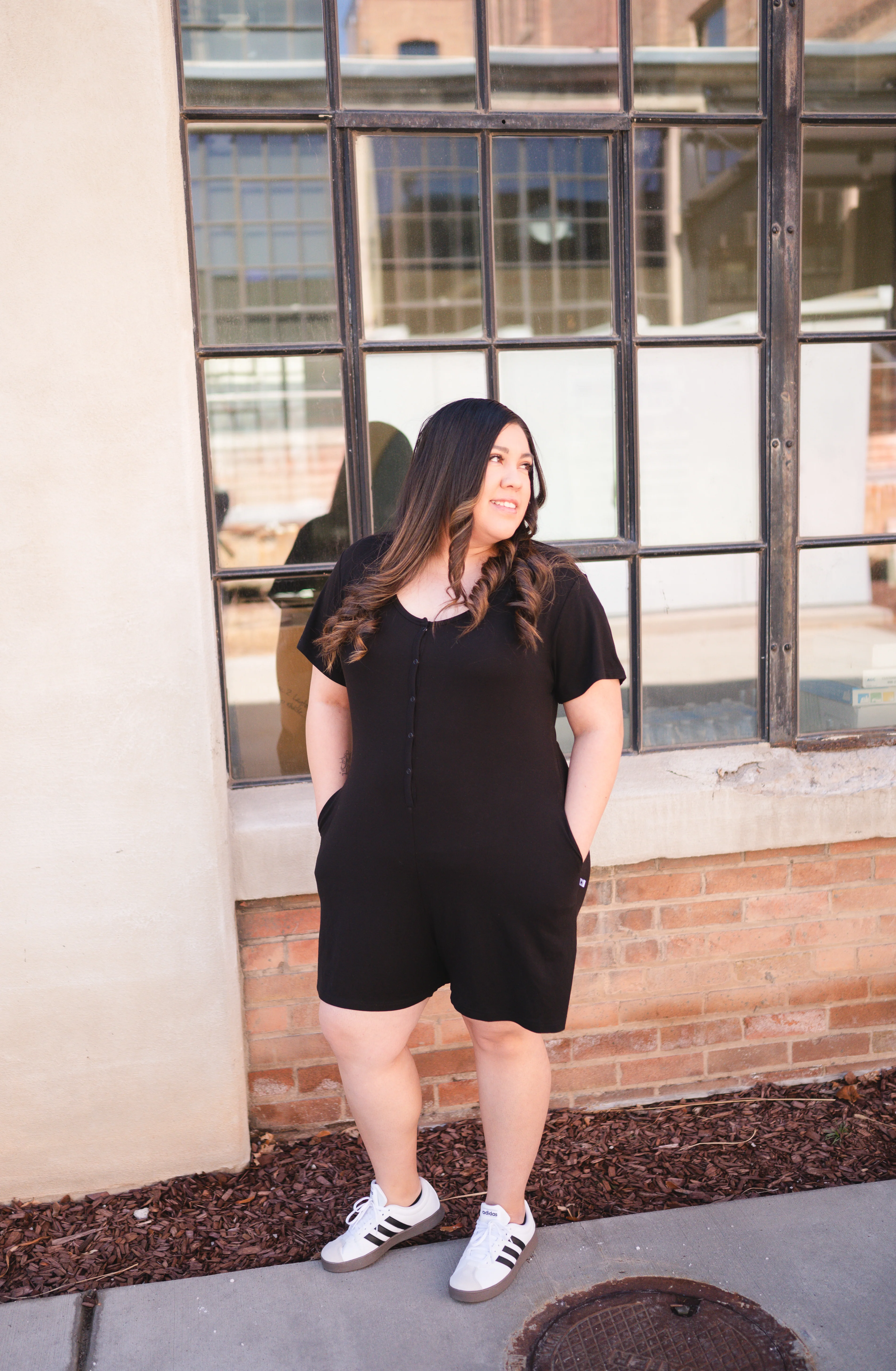 Adult Shorty Romper - Obsidian - Ploom Collective - Luxe Bamboo - Image 3