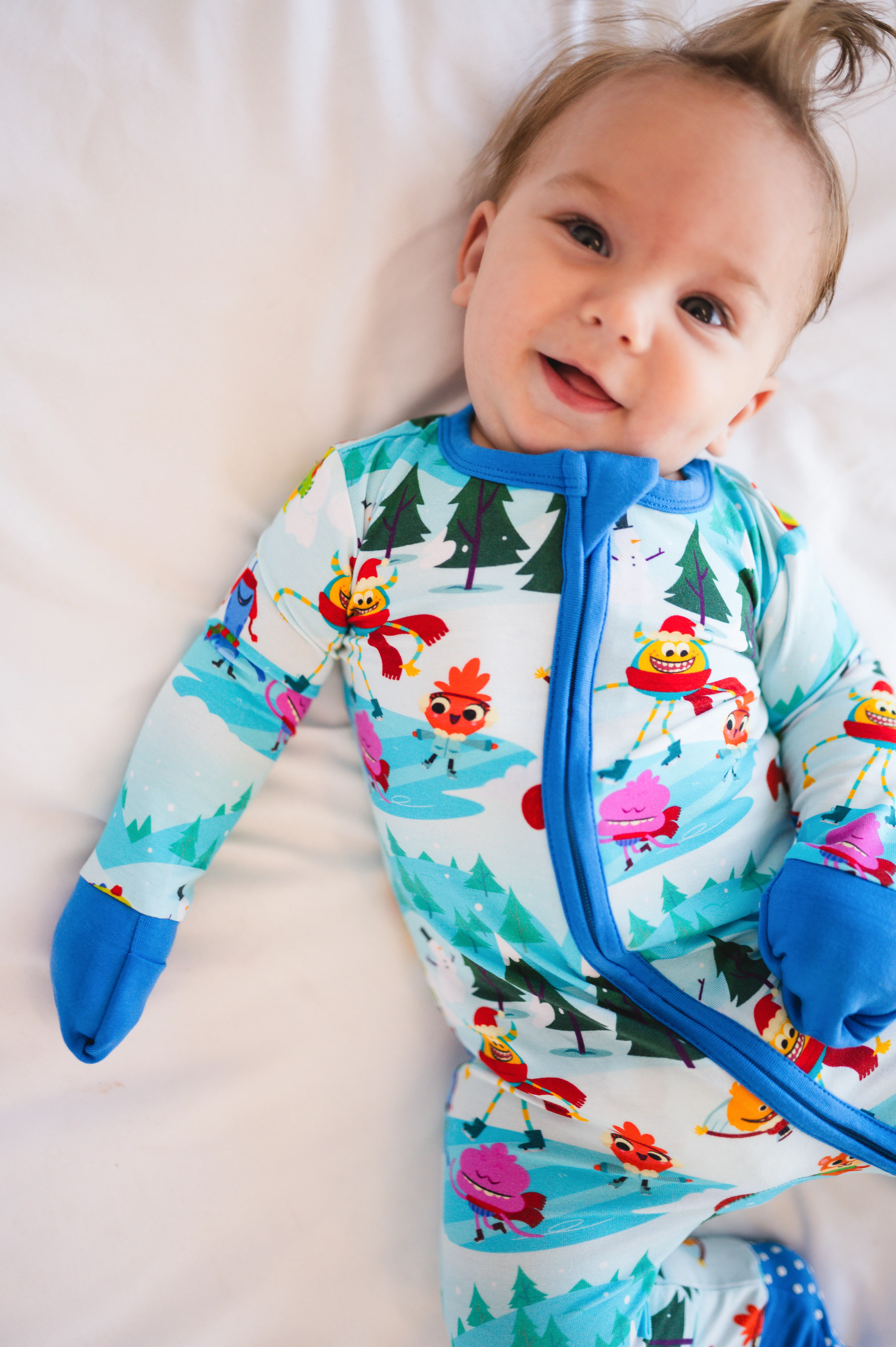 Flexi-Fit Zip PJ - Super Simple™ Rhymington Square - Snow Much Fun - Luxe Bamboo - Image 4