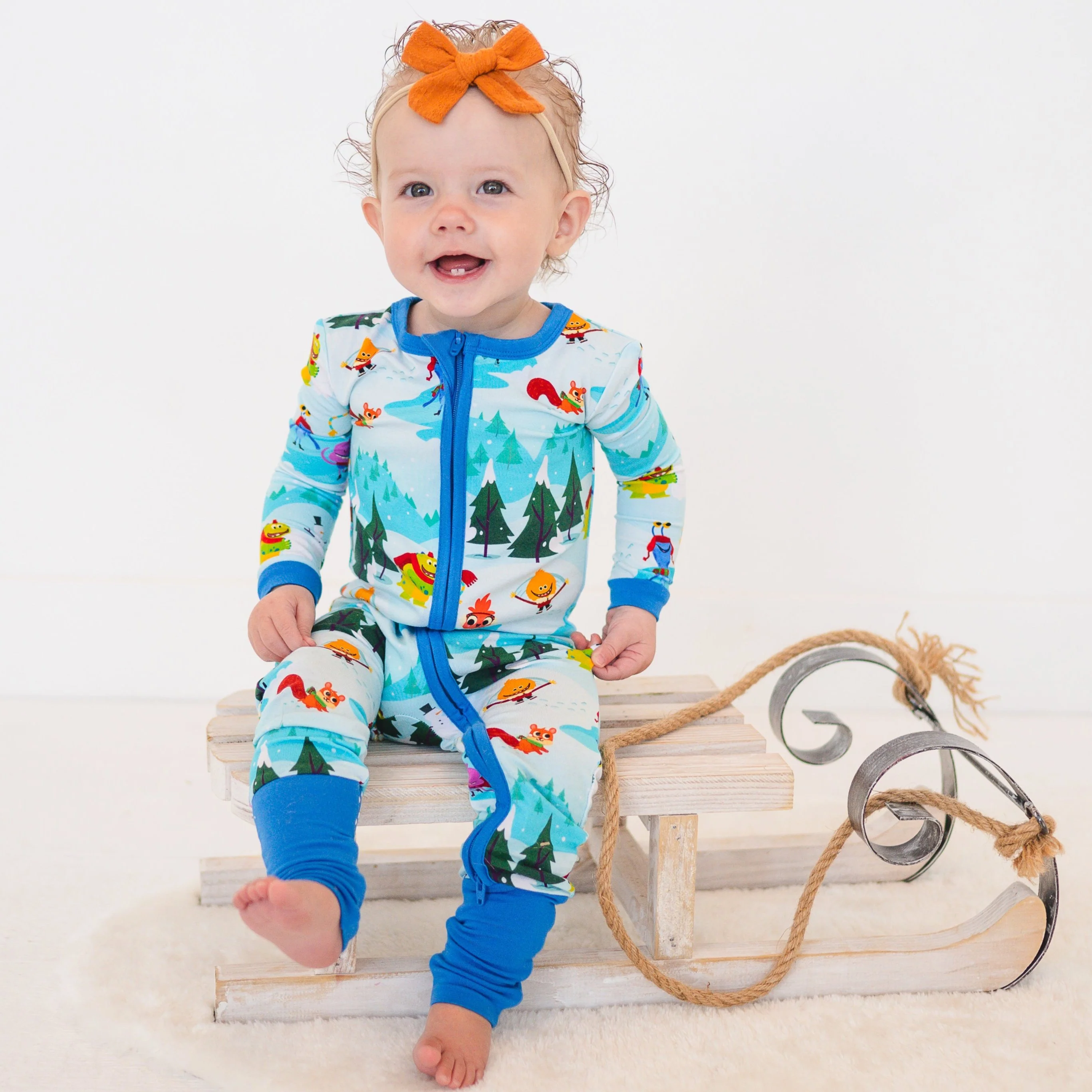 Flexi-Fit Zip PJ - Super Simple™ Rhymington Square - Snow Much Fun - Luxe Bamboo - Image 5