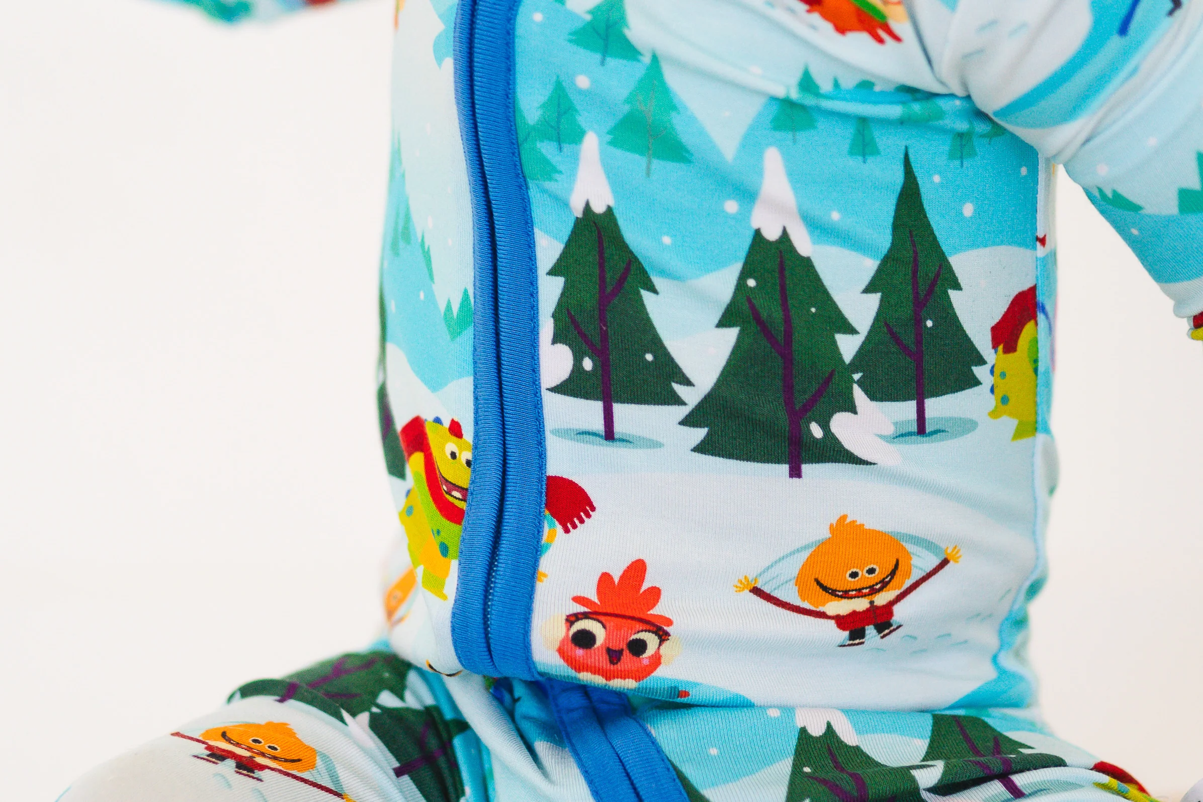 Flexi-Fit Zip PJ - Super Simple™ Rhymington Square - Snow Much Fun - Luxe Bamboo - Image 7